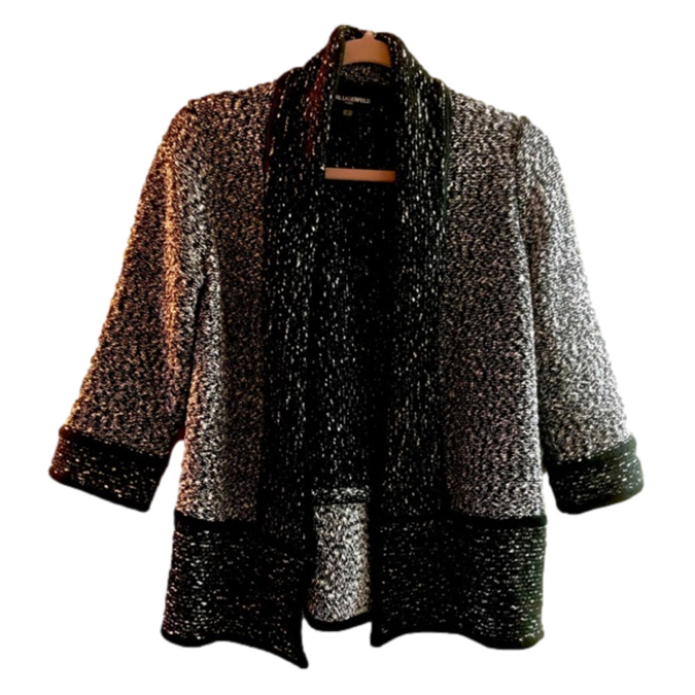 Karl Lagerfeld Cropped Tweed Jacket